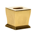 Waved Edge Tissue Box - Brass