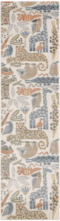 Astra Machine Washable Ivory Kids Polyester Area Rug