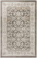 Serenity Home Ivory Grey Blue Vintage Polypropylene Area Rug