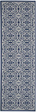 Jubilant Navy Ivory Farmhouse Polypropylene Area Rug