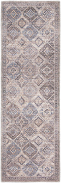 New Concept Washables Ivory Latte Vintage Polyester Area Rug