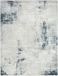 Dekor Grey Navy Modern Polypropylene Area Rug