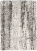 Dreamy Shag Ivory Charcoal Shag Polyester Area Rug