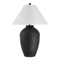 Cupper 28" Tall Dark Brown Resin Table Lamp with Tapered Linen Shade