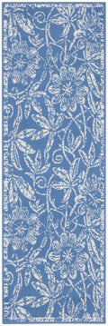 Whimsicle Blue Farmhouse Polypropylene Area Rug