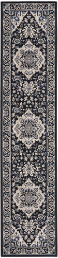 Passion Black Ivory Bohemian Polypropylene Area Rug