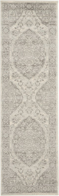 Tranquil Ivory Grey Vintage Polypropylene Area Rug