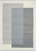 Copenhagen Ivory Blue Mid-Century Modern Wool Area Rug