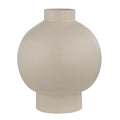 Lamoureux Indoor Ceramic Vase, Textured Matte Ivory