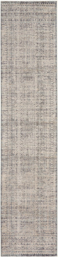 Lynx Ivory Blue Vintage Polyester Area Rug