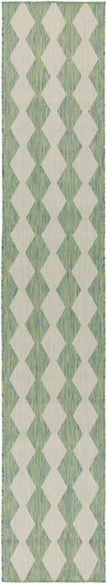 Positano Blue Green Modern Polypropylene Area Rug