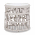 Dana End Table with Honed Carrara Marble Top