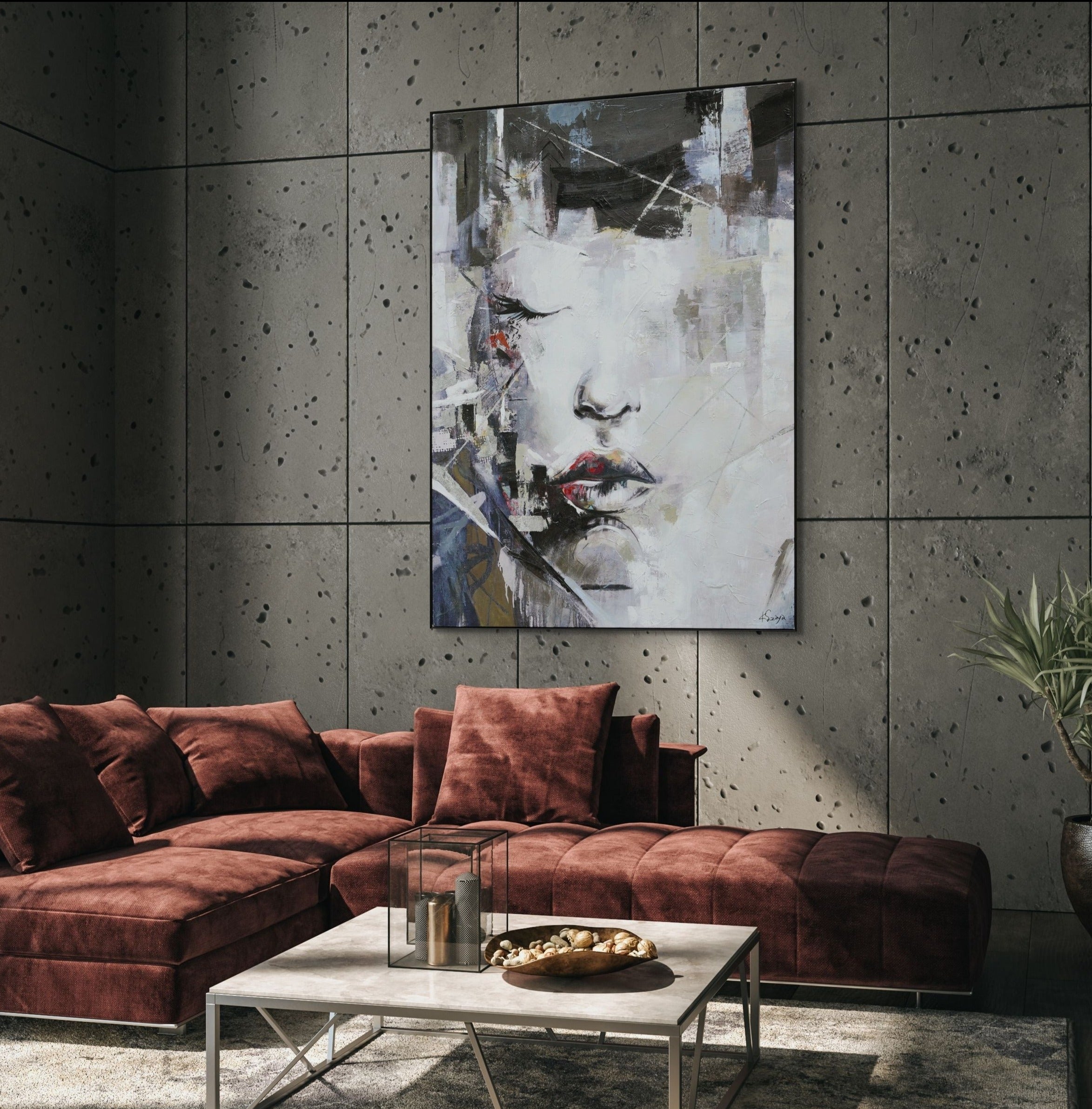 アート・デザイン・音楽 Styles of Living by Isa Vercelloni Kyoto by Ksenia Sizaya – Hand-Painted Canvas Wall Art – Rossi