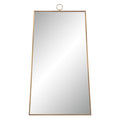 Ariadne 42" Tall Rectangular Mirror, Burnished Brass