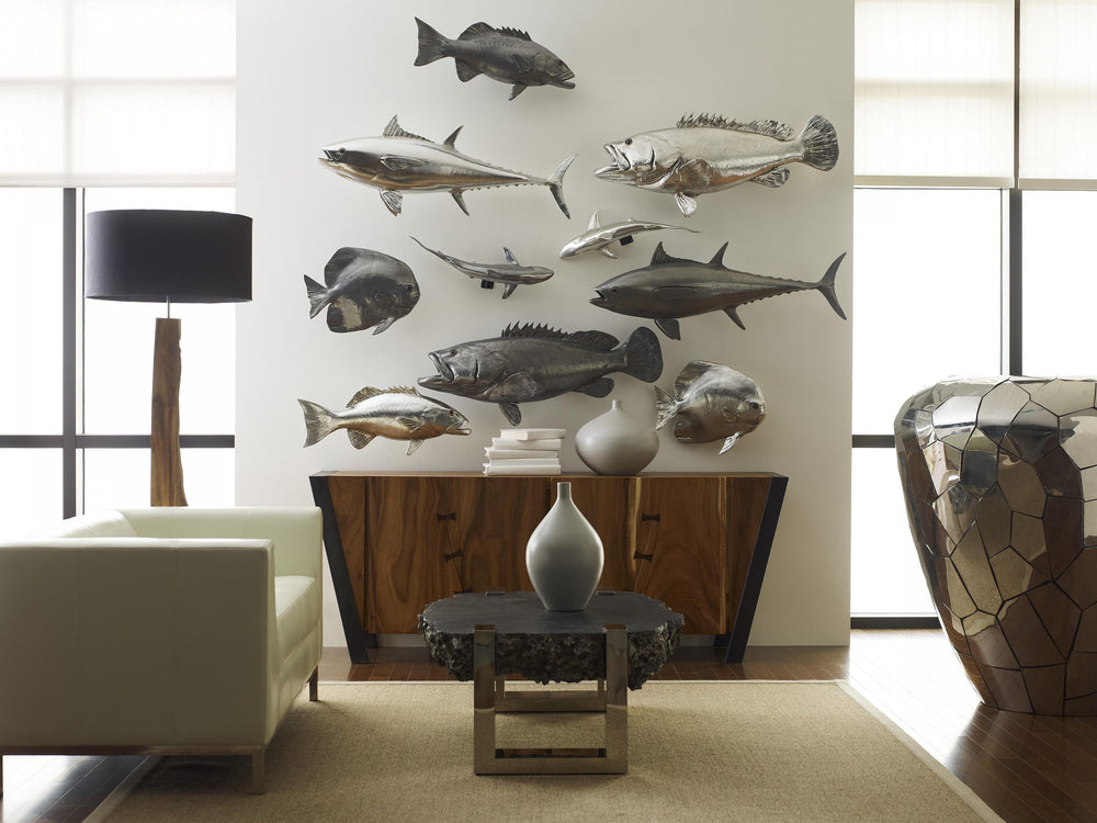 Coral Trout Fish in Silver Leaf