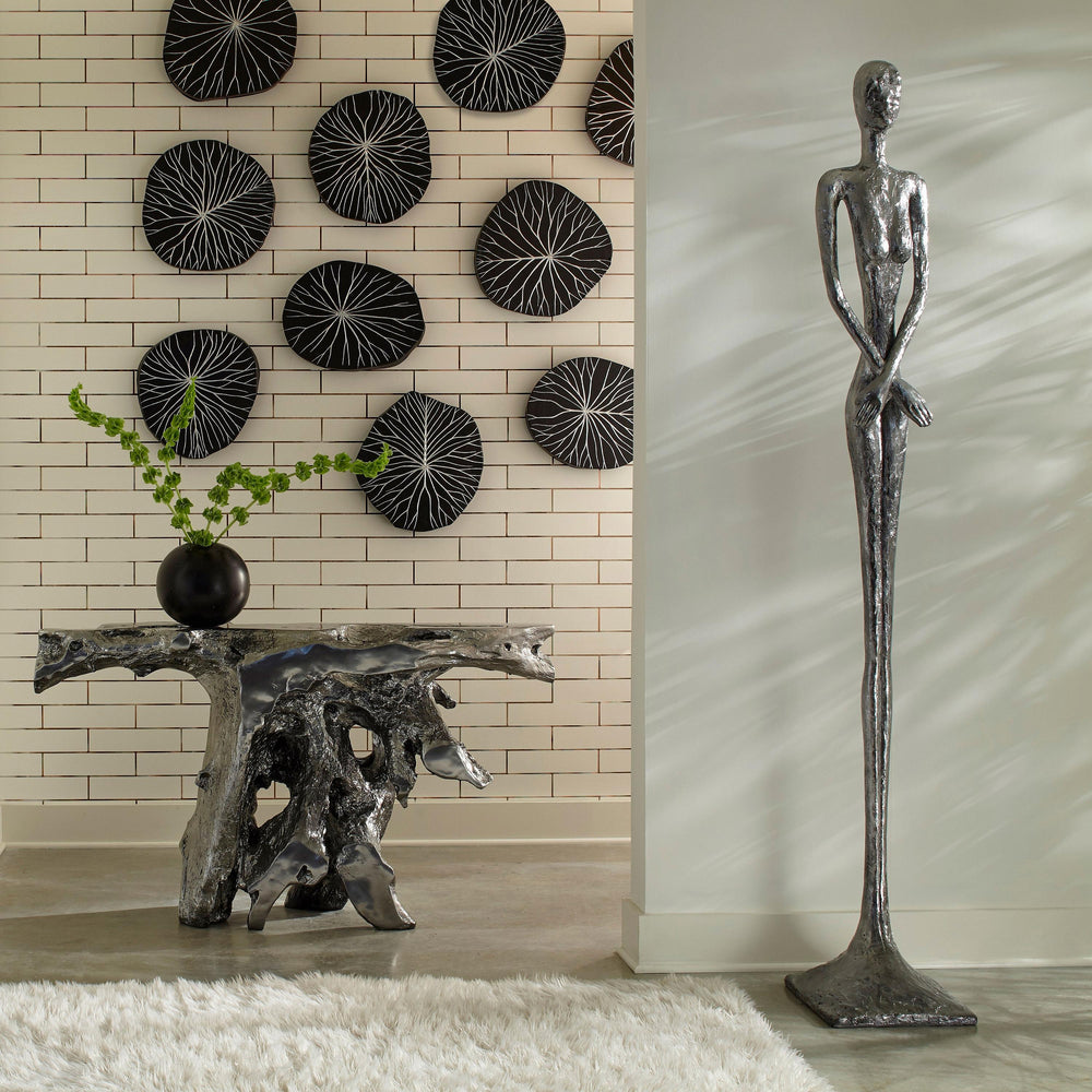 Lottie Sculpture in Liquid Silver