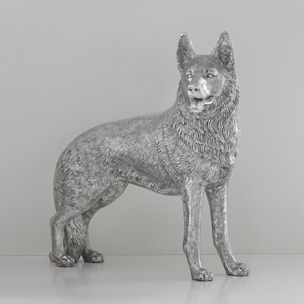 German Shepherd in Silver Leaf