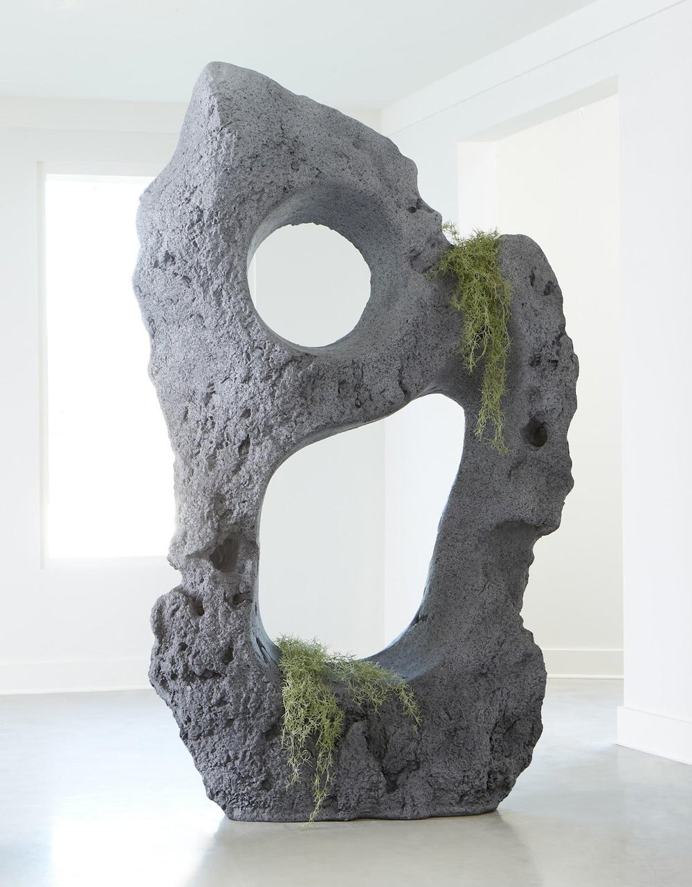 Colossal 2 Charcoal Cast Stone Sculpture –Modern Organic Art