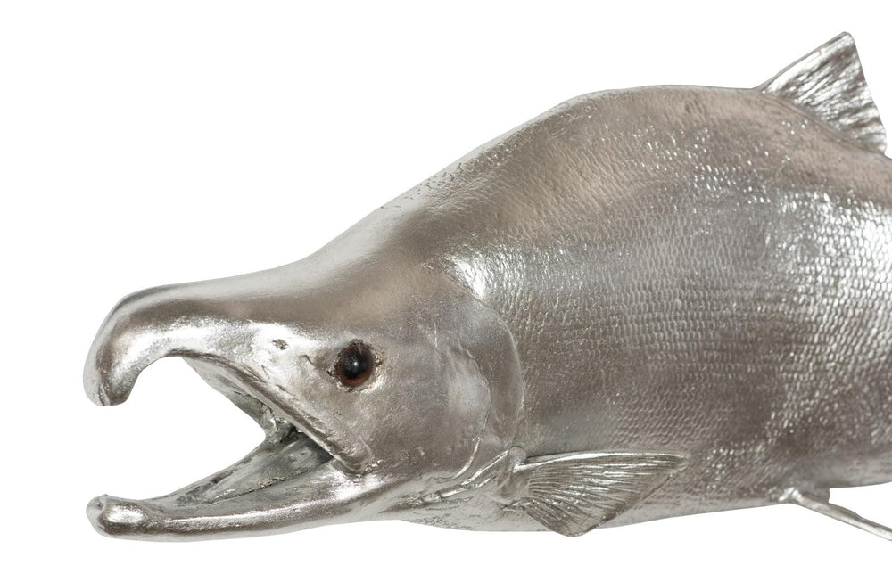 Sockeye Salmon in Silver Leaf – Fish Wall Sculpture