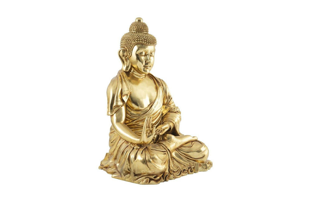 48" Gold Leaf Buddha Statue – Majestic Eastern Home Decor