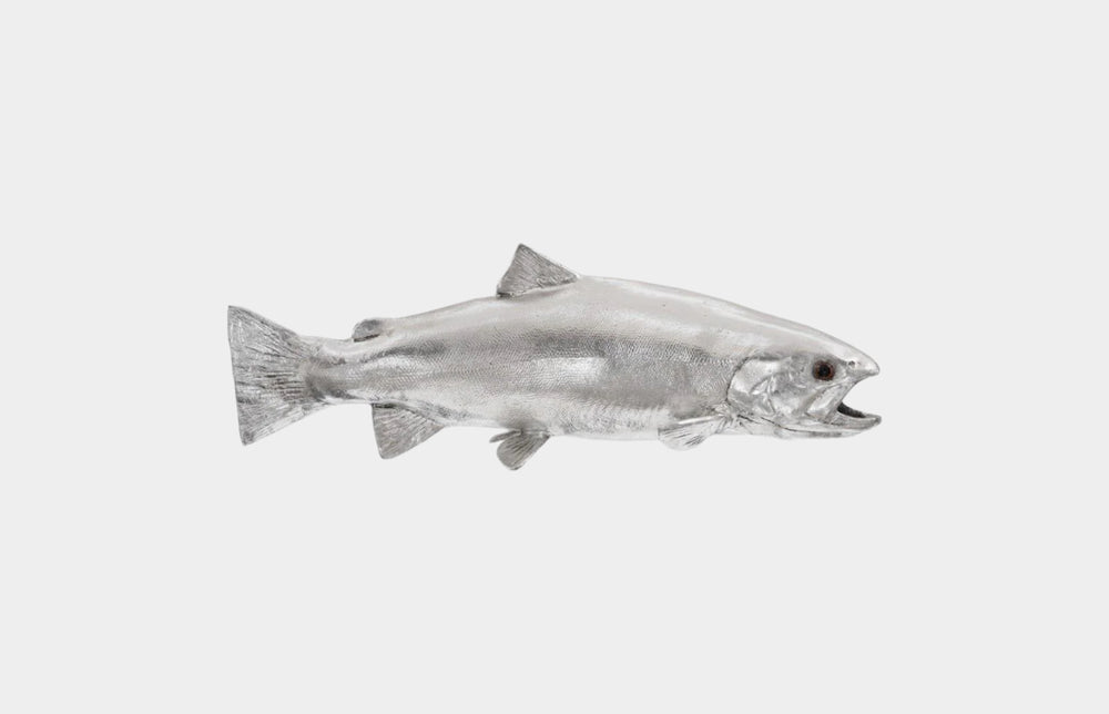 Rainbow Trout Fish in Silver Leaf