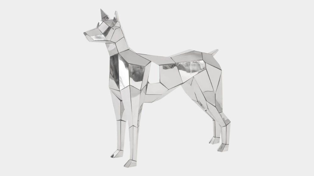 Crazy Cut Dog in Stainless Steel
