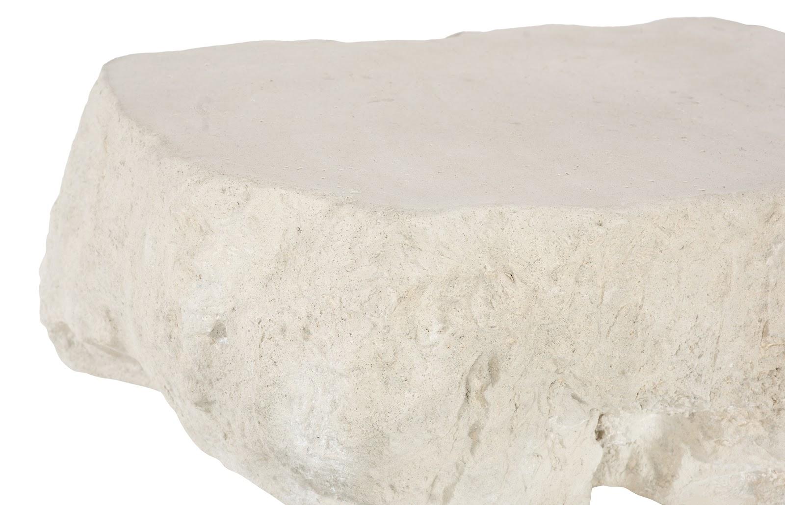Quarry Coffee Table in Roman Stone – 48" Resin Composite