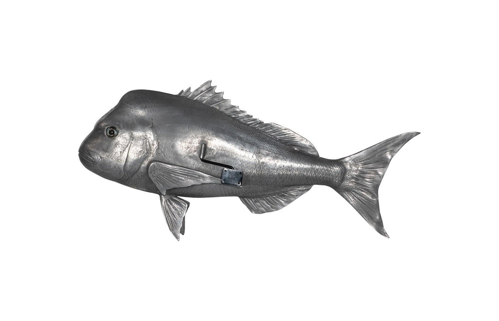 Australian Snapper Fish Wall Sculpture – Polished Aluminum