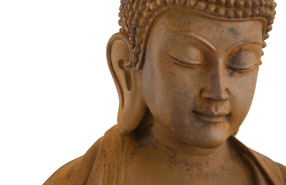 48" Rust Buddha Statue – Elegant Eastern Home Decor