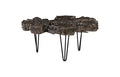 40″ Flux Coffee Table, Black Wash Finish