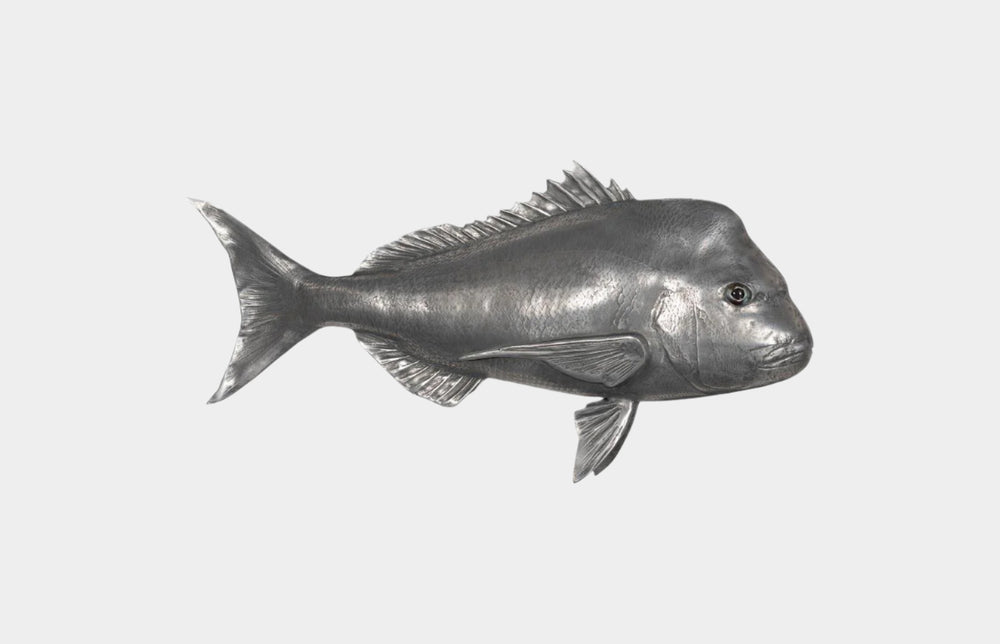 Australian Snapper Fish Wall Sculpture – Polished Aluminum