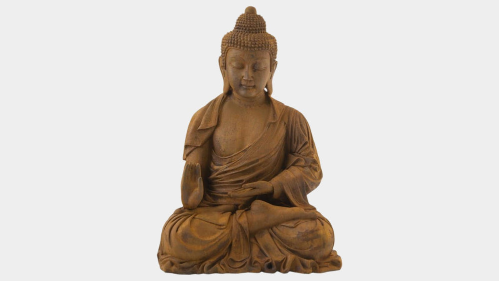 48" Rust Buddha Statue – Elegant Eastern Home Decor