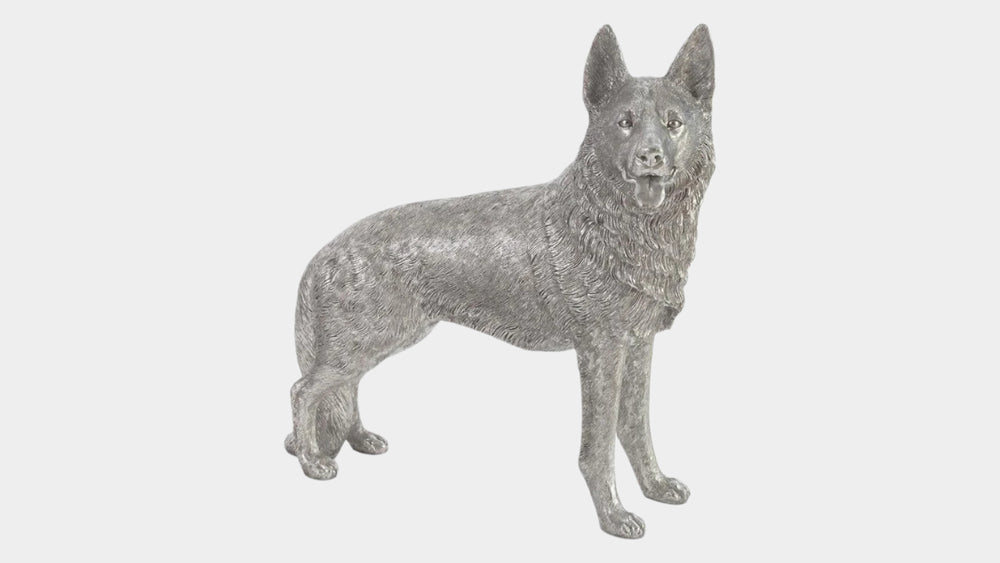 German Shepherd in Silver Leaf
