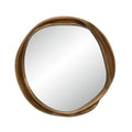 Reava 40" Tall Round Mirror, Gold-Bronze