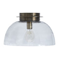 Liliane 15" 1-Light Flush Mount, Clear Hammered Glass
