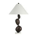 Elle 29.5" Tall Matte Dark Bronze Resin Table Lamp with Tapered Linen Shade
