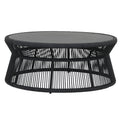 Milano Coffee Table w/ 40" Round Honed Absolute Granite Insert Top