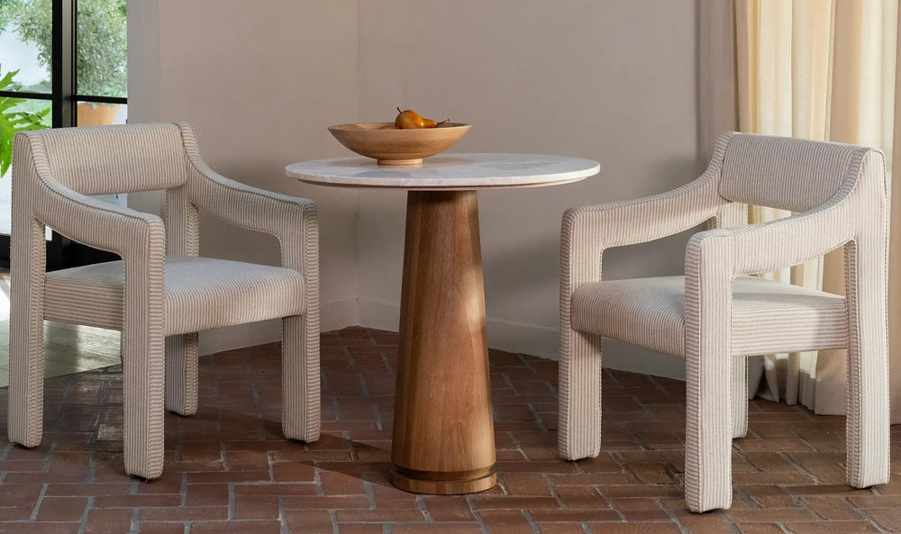 Sage Cafe Table in Cosmos Marble