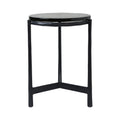 Avila Indoor Cast Aluminum Side Table, Black