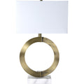 Skylar 27" Length Table Lamp, Antique Brass