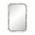 Venus 36" H x 24" W Wall Mirror, White Marble Hydro Dip