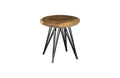 String Stool on Black Metal Legs | Natural