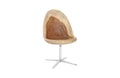 Smoothed Swivel Chair | Chamcha Wood – Stainless Steel Base
