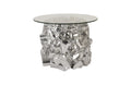 Cairn Side Table | Resin – Silver Leaf