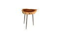 Burled Side Table | Forged Legs