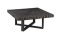 Chainsaw Coffee Table – Square – Black Iron Cross Base | Black/Copper
