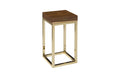 Hayden End Table | Natural – Narrow – Square – Plated Brass Base