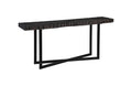 Chainsaw Console Table | Burnt Black – Black Iron Cross Base