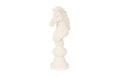 Knight Chess Sculpture – Cast Stone White – Small