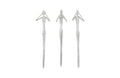 See – Speak – Hear No Evil Wall Art | Silver Leaf – Set Of 3
